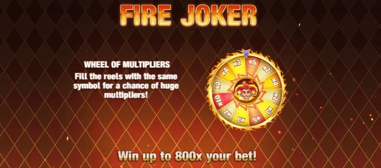 Fire Joker wheel of multipliers