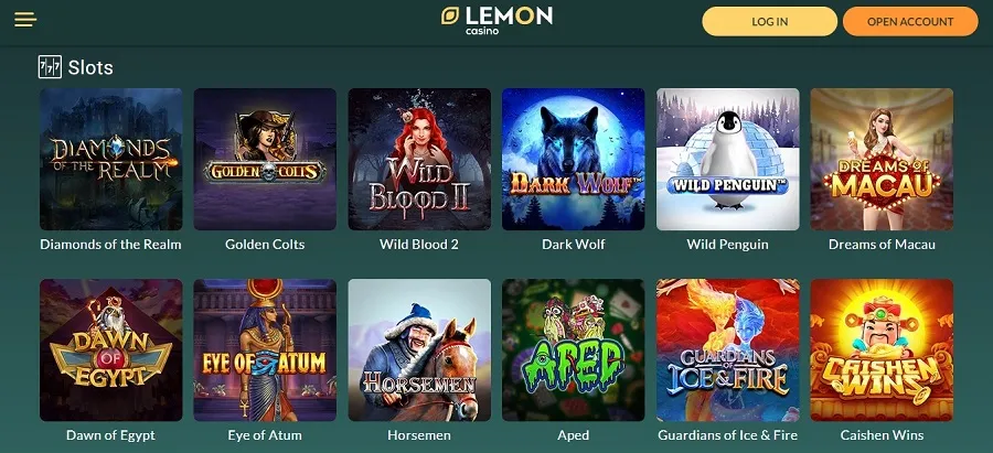 lemon casino slots