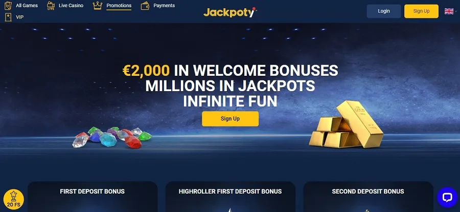 jackpoty casino bonus