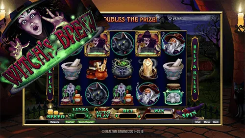 Get Free Cash and Free Spins on Brand New Slot Witch's Brew