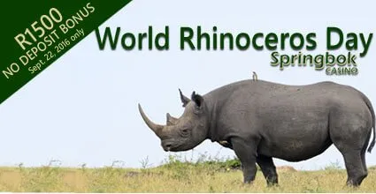 Springbok Casino Celebrates World Rhino Day with R1500 Bonus