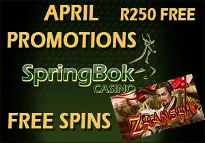 Special April promotions in Springbok Casino