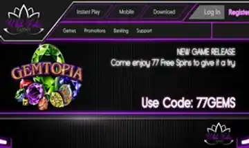 77 Free Spins at White Lotus Casino