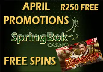 Special April promotions in Springbok Casino