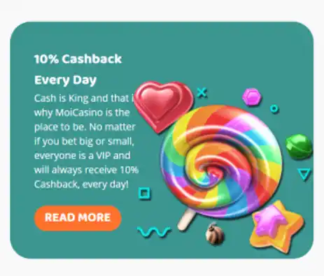 Moi Casino Cashback Bonus