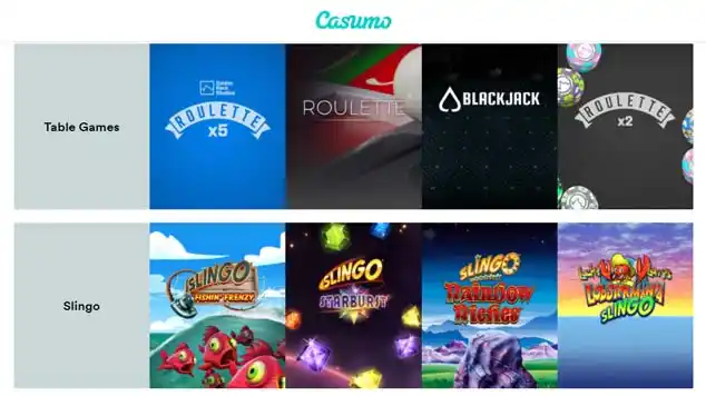 Casumo Casino Table Games