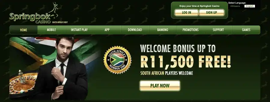 Springbok casino landing