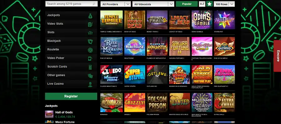 mr vegas casino slot games