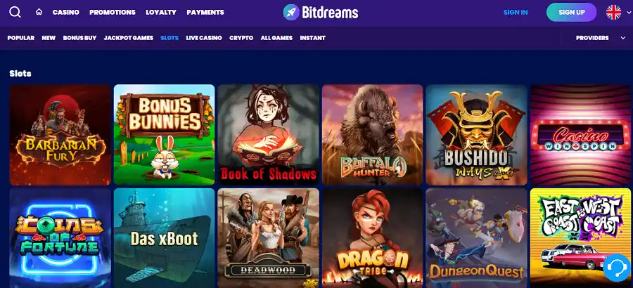 bitdreams casino slot games