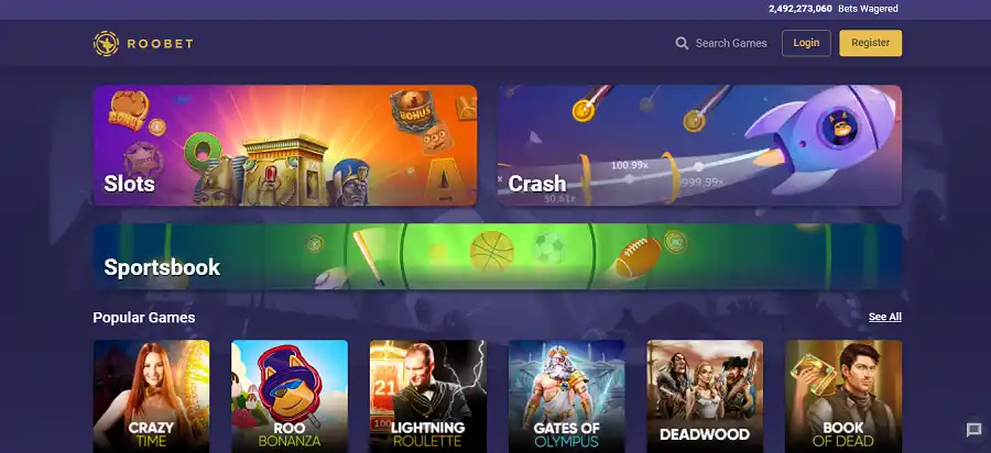 roobet casino homepage