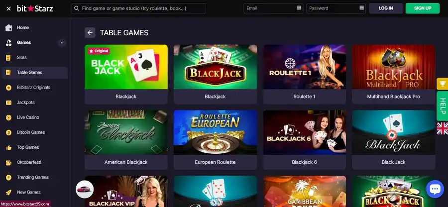 Bitstarz Casino Table Games