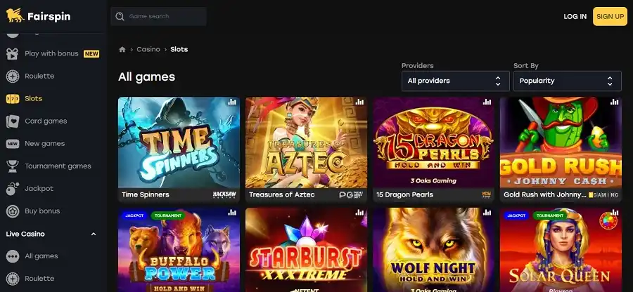 Fairspin Casino slots