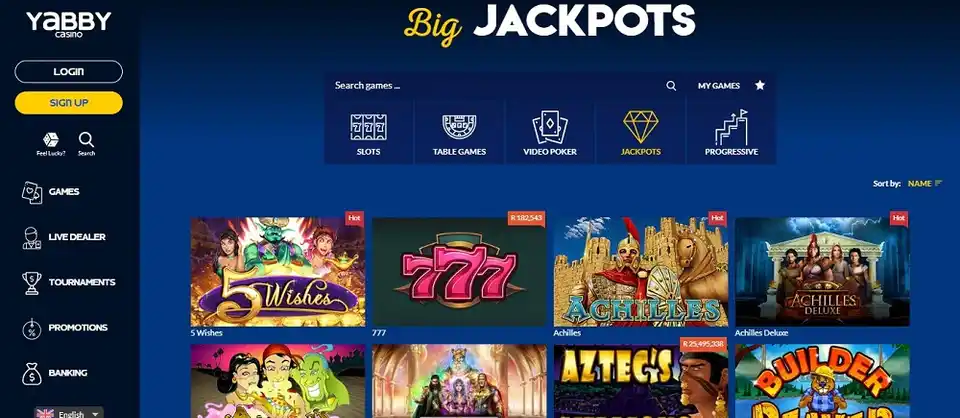 yabby casino jackpots