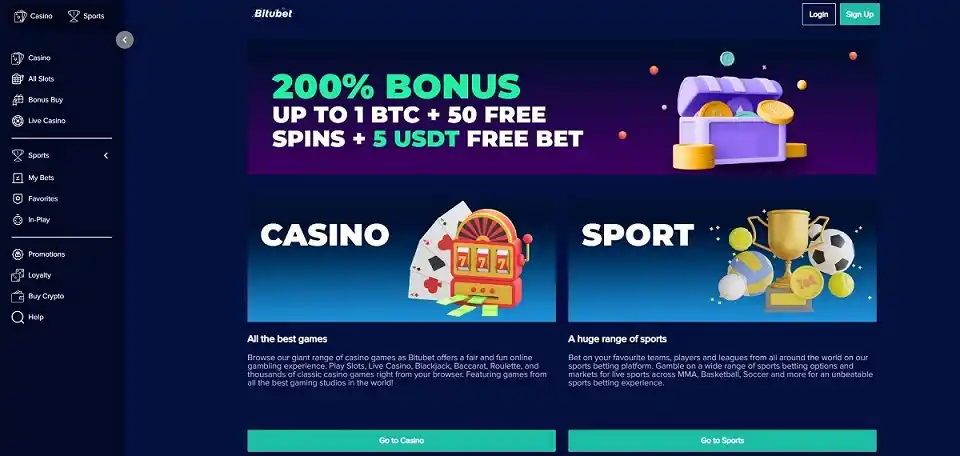 Bitubet homepage