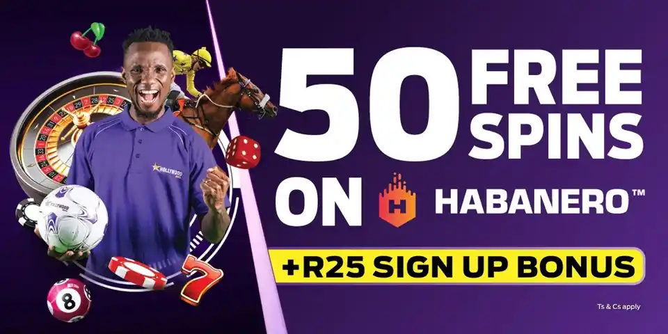 hollywoodbets 50 free spins sign up bonus