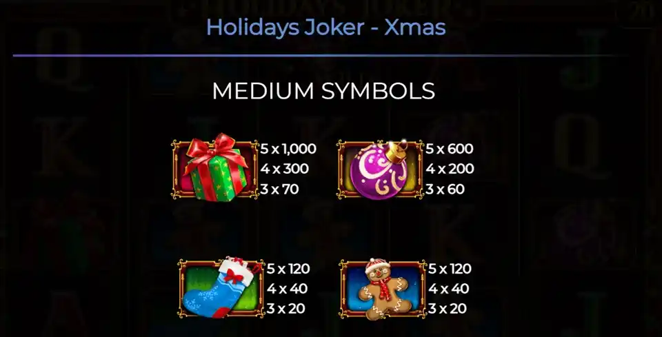 Holidays Joker Xmas Medium Symbols