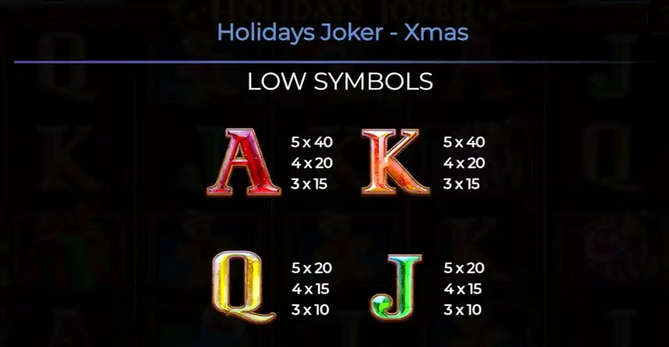 Holidays Joker Xmas Low Symbols