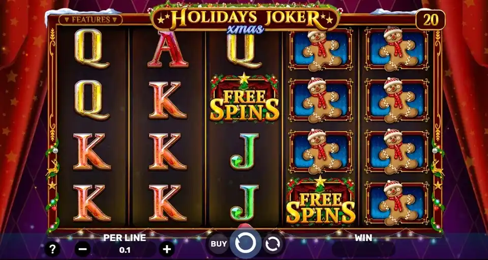 Holidays Joker Xmas Game Screenshot