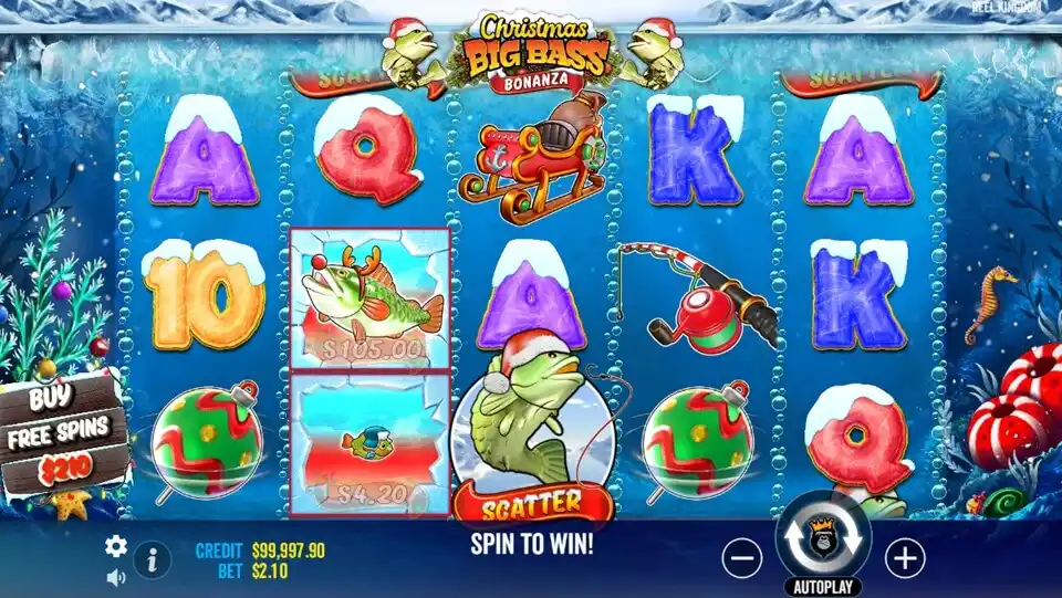 Christmas Big Bass Bonanza Game Screenshot