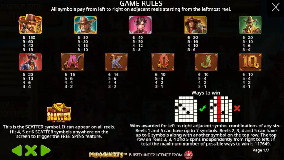 Bandit Megaways Game Rules