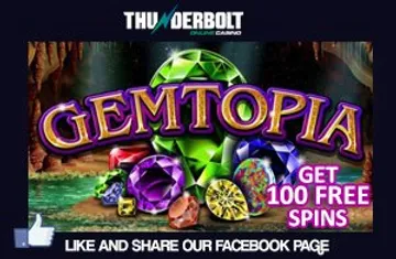 Like Our FB Page & Get 100 Free Spins on Gemtopia