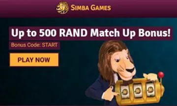 Grab a R500 Match Up Bonus at Simba Games